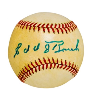 Edd J. Roush Single Signed Baseball 